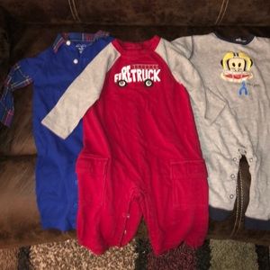 Baby Boys Sz 6-12M lot of 3 Outfits - One Pc